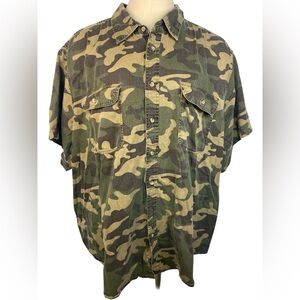 Boulder Creek Trading Co Camo Short Sleeve Button-Up Shirt Men’s 5XL Big